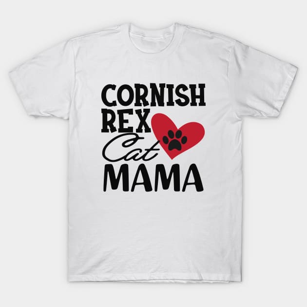 Cornish Rex Cat Mama T-Shirt by KC Happy Shop